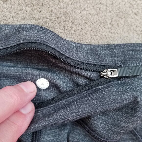 Lululemon Speed Up Tight Full-On Luxtreme Brushed 28" Heathered Deep Coal size 4 - Picture 6 of 9